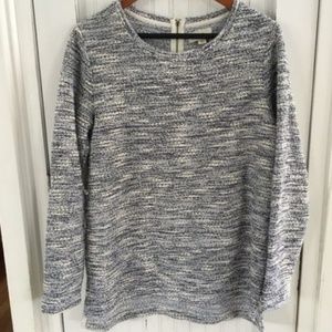 Per Se Marled Knit Long Sleeve Top Size M
